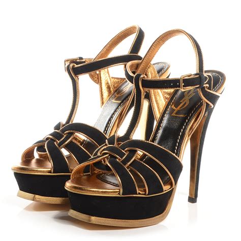 Yves Saint Laurent black suede 'Tribute 105' mary